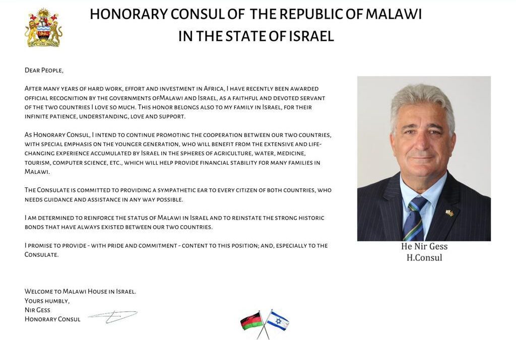 Letter From Honorary Consul